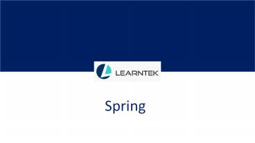 Spring Online Training