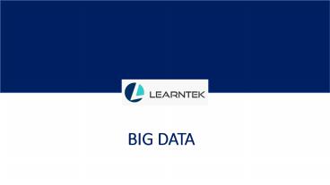 Big Data Online Training