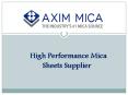 Mica Sheet and Dielectric Products Suppliers | Axim Mica PowerPoint PPT Presentation