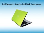 Dell Support: Resolve Dell Web Cam Issues