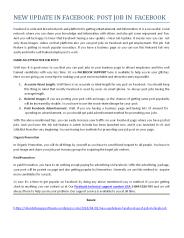 New Update in Facebook - Post Job in Facebook