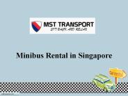 Minibus Rental in Singapore