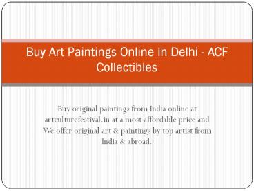Buy Art Paintings Online in delhi - ACF Collectibles