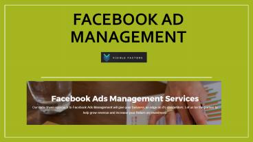PPT – Importance of Facebook ad management PowerPoint presentation ...