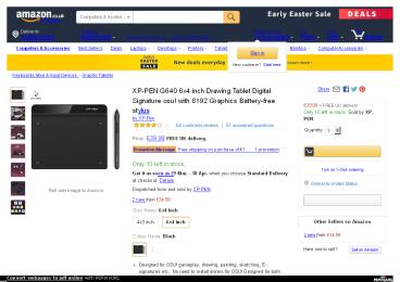 Cheap Drawing Tablet XP-PEN G640 for beginners