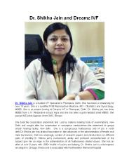 Dr. Shikha Jain and Dreamz IVF