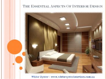 The Essential Aspects Of Interior Design