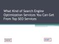 What Kind of Search Engine Optimization Services You Can Get From Top SEO Services PowerPoint PPT Presentation