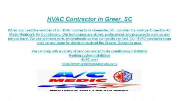 HVAC Repair Greer SC