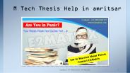 m.tech thesis help in amritsar