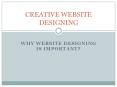 CREATIVE WEBSITE DESIGNING PowerPoint PPT Presentation