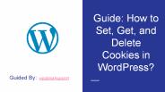 Guide: How to Set, Get, and Delete Cookies in WordPress?
