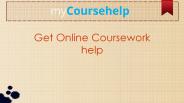 Get Online Coursework help