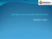 B.ED FROM MDU 2018-20 SESSION