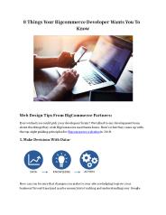 8 Things Your Bigcommerce Developer Wants You To Know