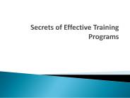 Secrets of Effective Training Programs