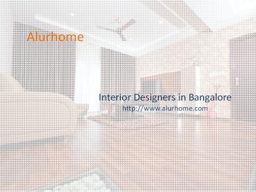 Interior Designers in Bangalore