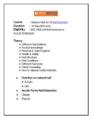 Advance Nail Extensions Art , Nail Institute
