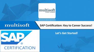 SAP Certification: Key to Career Success!
