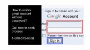 how to unlock gmail account without  password