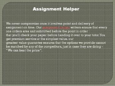 Assignment Helper