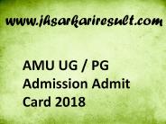 2018 AMU Admit Card