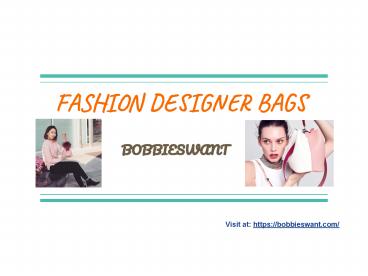 BobbiesWant - Kitsch Bags - Fashion Designer Bags