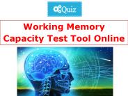 Working Memory Capacity Test Tool Online