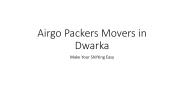 Packers and Movers in Dwarka