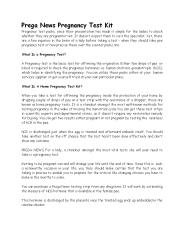 Prega News Pregnancy Test Kit