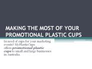 Promotional Plastic Cups Products