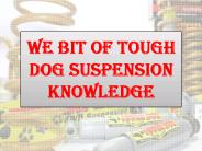 We Bit of Tough Dog Suspension Knowledge