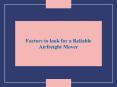 Factors to look for a Reliable Airfreight Mover PowerPoint PPT Presentation