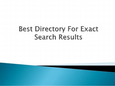 Best Directory For Exact Search Results (1)