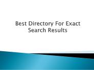 Best Directory For Exact Search Results (1)