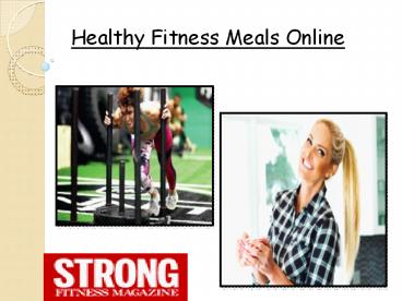 Healthy Fitness Meals Online