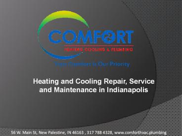 Heating and Cooling repair service and Maintenance in Indianapolis