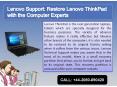 Lenovo Support: Restore Lenovo ThinkPad with the Computer Experts PowerPoint PPT Presentation