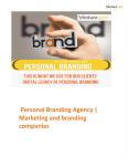 Personal Branding Agency |branding companies for small business in Pune. PowerPoint PPT Presentation