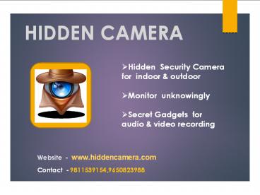 Hidden Camera in Delhi