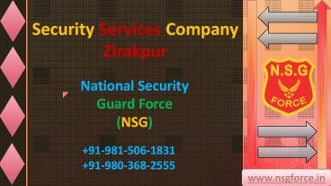 Security and Protective Services Zirakpur