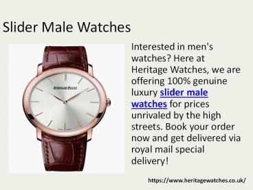 Slider Male Watches