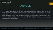 Oracle Classes in Pune