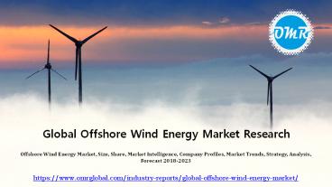 GLOBAL OFFSHORE WIND ENERGY MARKET