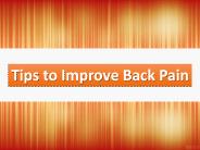 Tips to Improve Back Pain