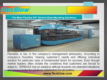 PET bottles production