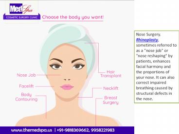 Rhinoplasty Nose Job Surgery in India