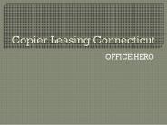 Copier leasing Connecticut