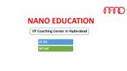 Best Iit Jee Coaching Centers In Hyderabad-NanoEducation