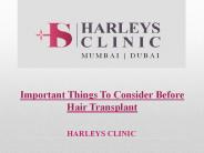 Important Things To Consider Before Hair Transplant